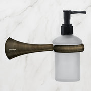 Plantex Smero Pure Brass Made Handwash Holder for Wash Basin/Liquid Soap Dispenser/Shampoo Dispenser - Contrive (Rich Antique)