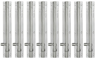 Plantex Joint-Less Tower Bolt for Door - 8- inches Long Latch - Pack of 8 (Chrome-Silver)
