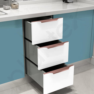 Plantex Profile Handle for Kitchen Cabinet/14 Inch Alluminium Drawer Profile Handle/Wardrobe Pull Handle for Home/Office/Hotel - Pack of 5 (Rose Gold)