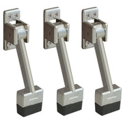 Plantex Door Stopper - 5 Inch Long Gate Stopper for Wooden Doors - Set of 3 (Silver Matt)