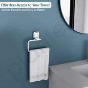 Plantex 304 Grade Stainless Steel Wash Basin Towel Holder/Hand Napkin Hanger/Towel Ring for Kitchen/Bathroom Accessories - Cute (Chrome)