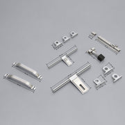 Plantex Stainless Steel Door Kit for Single Door/Door Hardware/Door Accessories (10 inch Al-Drop,8 inch Latch, 7 inch 2 Handles,7 inch Tower Bolt and 4 inch Door Stopper) - (DMAL-02-Combi)