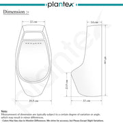 Plantex Ceramic Urinal Toilet for Men/Premium Wall Mount Large Urinal Pot for Gents/Male/Boy/Toilet for Washroom - (Unique, White)