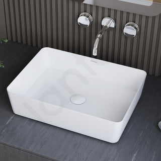 Plantex Melamine Tabletop Wash Basin/Washbasin for Bathroom/Restaurants/Office (White, 18 x 13 x 4.5 Inch)