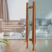 Plantex Main Door Handle/Stainless Steel & Aluminium Door Handle/300mm Pull-Push Handle for Home/Office/Hotel - Pack of 1 (DTMD-413, Rose Gold)