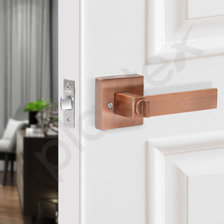 Plantex Brass, Zinc New Age Bathroom Door Locks/Key-Less Door Lock Set for Bedroom/Balcony/Storeroom with - Reversible Design (Copper Antique, 30mm to 50mm Door Range)