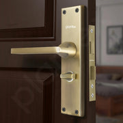 Plantex Stainless Steel Door Lock Ã¢â‚¬â€œ Bathroom Door Lock/Mortise 8inch Keyless Plate Handle Set for Home/Bathroom/Store Room/Balcony/Office - Pack of 1 (DTM-660, Brass Antique)