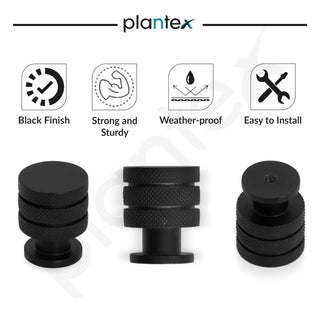 Plantex Knobs for Drawer/Cabinet Knobs/Drawer knobs Handle/Pull-Push Knobs for Home/Office Drawers - Pack of 1 (Black)