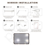 Plantex Aluminium Frame Mirror for Bathroom/Wall Mount Square Mirror for Bedroom/Dressing Room/Living Room/Entryway - (Rose Gold, 20x28 Inch)