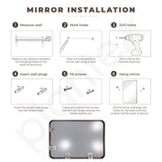 Plantex Aluminium Frame Mirror for Bathroom/Wall Mount Square Mirror for Bedroom/Dressing Room/Living Room/Entryway - (Rose Gold, 20x28 Inch)