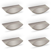 Plantex Knobs for Drawer/Rectangular Drawer Knob/Pull-Push Knobs for Kitchen/Bedroom Drawer - Pack of 6 (Satin White)