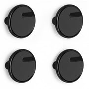 Plantex Knobs for Drawers/Drawer Knobs/Round Knob for Cabinets/Pull-Push Knob for Kitchen/Bedroom/Drawer - Pack of 4 (SH-433, DC-Black & Z-Black)