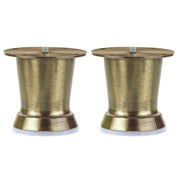 Plantex Heavy Duty Pillar 3 Inch Spare Sofa Legs for Bed Furniture/Sofa Legs for Table/Sofa Support Legs Set of 2 Pcs (Brass Antique)