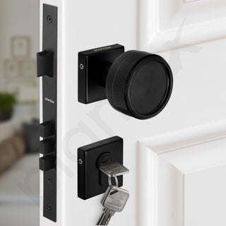 Plantex Triple Security Door Lock for Home/Main Door Lock Set with 3 Years of Warranty/Mortise Lock for Door with Brass Lock Body & Cylinder (Black)