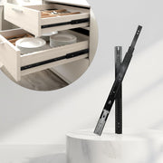 Plantex 10 Inch Soft Close Drawer Channel/Regular Close Ball Bearing Slider Drawer Channel for Home, Kitchen & Wardrobe/Telescopic Channel for Drawer - Pair of 1 (Black)