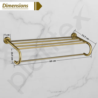 Plantex 304 Grade Stainless Steel 24 inch Towel Rack for Bathroom/Towel Stand/Hanger/Bathroom Accessories - Daizy (Antique)