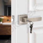 Plantex Mortise Lock Set For Home/Main Door - 3 Computerized Keys, Door Hardware - Pack Of 1 (Satin), Silver