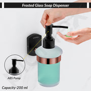 Plantex 304 Grade Stainless Steel Liquid 1 Ml Soap Dispenser/Shampoo Dispenser/Handwash Dispenser/Bathroom Accessories - Pack Of 1 (Parv-Rose Gold & Black)