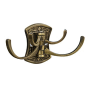 Plantex Zinc Robe Hook for Bathroom/Clothes Hanger for Wall/Kitchen Cloth Hanger/Bathroom Accessories - (Brass Antique)