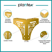 Plantex Heavy Duty Stainless Steel 4 inch Sofa Leg/Bed Furniture Leg Pair for Home/Furniture Sofa Legs for Table/Sofa Support Legs/Sofa Furniture Leg (Gold) Set of 10 Pcs