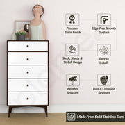 Plantex Knobs for Drawers/Drawer Knobs/Round Knobs for Cabinets/Pull-Push Knob for Kitchen/Bedroom Drawer - Pack of 4 (Satin)