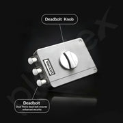 Plantex Brass Tri-Bolt Lock For Main Door/Heavy Duty Door Lock With 4 Keys/Suitable On Single Door For Home/Office/Hotel - 5 Years Warranty (Satin White & Chrome )
