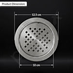 Plantex 304 Grade Stainless Steel Bathroom Drain Cover/Floor Drain Jali for Bathroom/Drainage Cover (5x5 inches) - (TRINEX, Chrome)