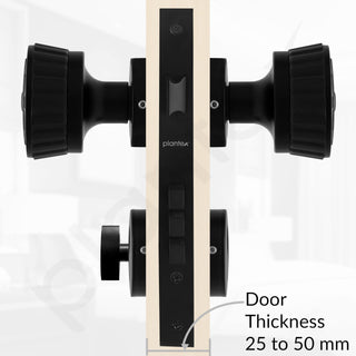 Plantex Heavy Duty Door Lock/Main Door Mortise Lock Handle/Handle Set for Home/Office/Door Accessories (Black)