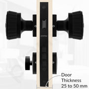 Plantex Heavy Duty Door Lock/Main Door Mortise Lock Handle/Handle Set for Home/Office/Door Accessories (Black)