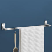 Plantex 304 Grade Stainless Steel 24 inch Dual Towel Rod/Towel Holder for Bathroom/Towel Hanger/Bathroom Accessories - Crystal (Chrome)