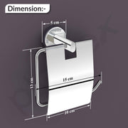 Plantex Stainless Steel Toilet Paper Holder for Bathroom/Tissue Paper Holder/Toilet Paper Roll Holder/Bathroom Accessories - Brezza (Chrome)