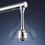 Plantex Water Saving Kitchen Tap Extender/2 Mode ABS Flexible Tap Extension With Aerator/360° Neck Rotation -(Chrome, APS-N-3)