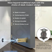 Plantex Stainless Steel Wall-Mounted Magnetic Door Stopper/Door Catcher for Wooden Door - Pack of 10 (Brass Antique)