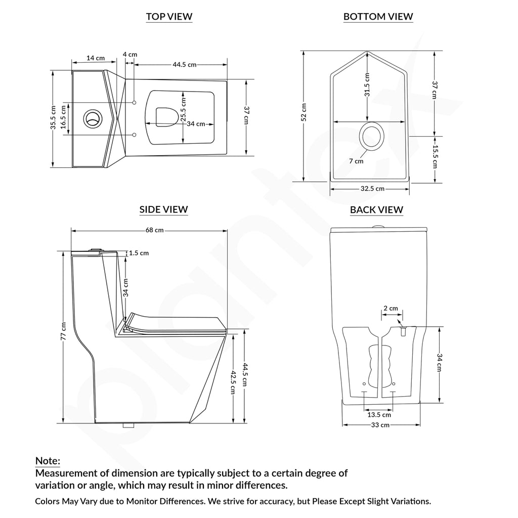 Plantex Ceramic Commode for Toilet/Rim Washdown One Piece Western ...