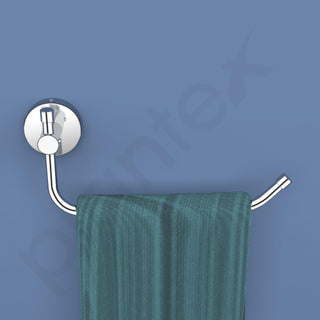 Plantex Stainless Steel Towel Ring for Bathroom/Wash Basin/Napkin-Towel Hanger/Bathroom Accessories - (Chrome - L Shape) - Pack of 1