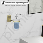 Plantex 304 Grade Stainless Steel Liquid Soap Dispenser/Shampoo Dispenser/Hand Wash Dispenser for Bathroom - Crystal (Brass Antique)