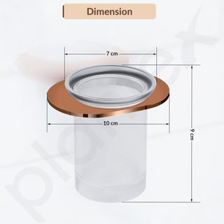 Plantex Smero Pure Brass Tooth Brush Holder/Tumbler Holder/Toothpaste Holder/Bathroom Accessories - Smart (PVD Rose Gold)
