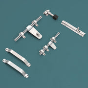 Plantex Stainless Steel Door Kit for Single Door/Door Hardware/Door Accessories (10 inch Al-Drop,8 inch Latch, 8 inch 2 Handles,7 inch Tower Bolt and 4 inch Door Stopper) - (DK-07-Combi)