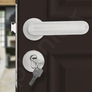 Plantex Main Door Lock/Mortise Lock for Door with 3 Years of Warranty - Robust Door Lock for Home with Brass Lock Body & Cylinder (Satin Finish)