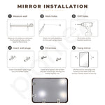 Plantex Aluminium Frame Mirror for Wall/Rectangle Wall Mount Mirror for Bedroom/Dressing Room/Living Room/Entryway - (24x32 Inch-Black)