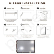 Plantex Aluminium Frame Mirror for Wall/Rectangle Wall Mount Mirror for Bedroom/Dressing Room/Living Room/Entryway - (24x32 Inch-Black)