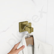 Plantex Stainless Steel Robe Hook for Bathroom/Door Hanger Hook/Wall Towel Hook/Bathroom Accessories - Pack of 1, Aqua (Brass Antique)