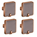 Plantex Knobs for Drawers/Drawer Knobs/Square Knob for Cabinets/Pull-Push Knob for Kitchen/Bedroom/Drawer - Pack of 4 (Rose Gold & Satin Black)