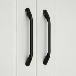 Plantex Cabinet Handle/160mm Handle for Wardrobe/Kitchen Handle/Pull-Push Handle for Home/Office - Pack of 2 (Black)