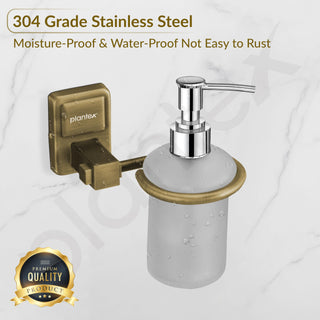 Plantex 304 Grade Stainless Steel Liquid Soap Dispenser/Shampoo Dispenser/Hand Wash Dispenser/Bathroom Accessories - Darcy (Antique)