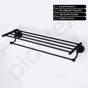 Plantex 304 Grade Stainless Steel 24 inch Towel Rack for Bathroom/Towel Stand/Hanger/Bathroom Accessories - Skyllo (Black)