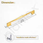 Plantex Cabinet Handle/160mm Handle for Drawer/Wardrobe/Kitchen Handle/Pull-Push Handle for Home/Office - Pack of 2 (Gold)