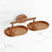 Plantex J4 Stainless Steel Double Soap Dish for Bathroom/Soap holder for Bathroom/Wall Mounted Soap Holder/Bathroom Accessories (PVD Rose Gold Finish) Onix
