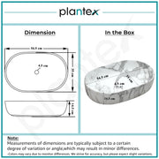 Plantex Ceramic Tabletop Washbasin for Bathroom/Designer Hand Wash Basin/Oval Countertop Basin/Home/Office (22x13.5x6 Inch - White & Grey)