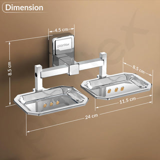 Plantex Stainless Steel 304 Grade Darcy Soap Holder for Bathroom/Soap Dish/Bathroom Soap Stand/Bathroom Accessories(Chrome) - Pack of 1